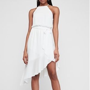 Express White Asymmetrical Dress